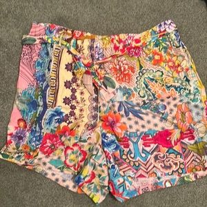 Johnny Was linen shorts